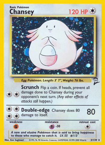 Chansey (3/130) [Base Set 2]